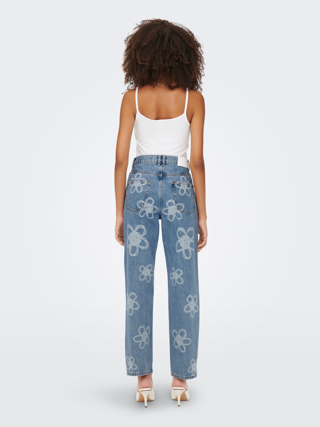 NEOFlower ex highwaisted flower printed Cropped jeans