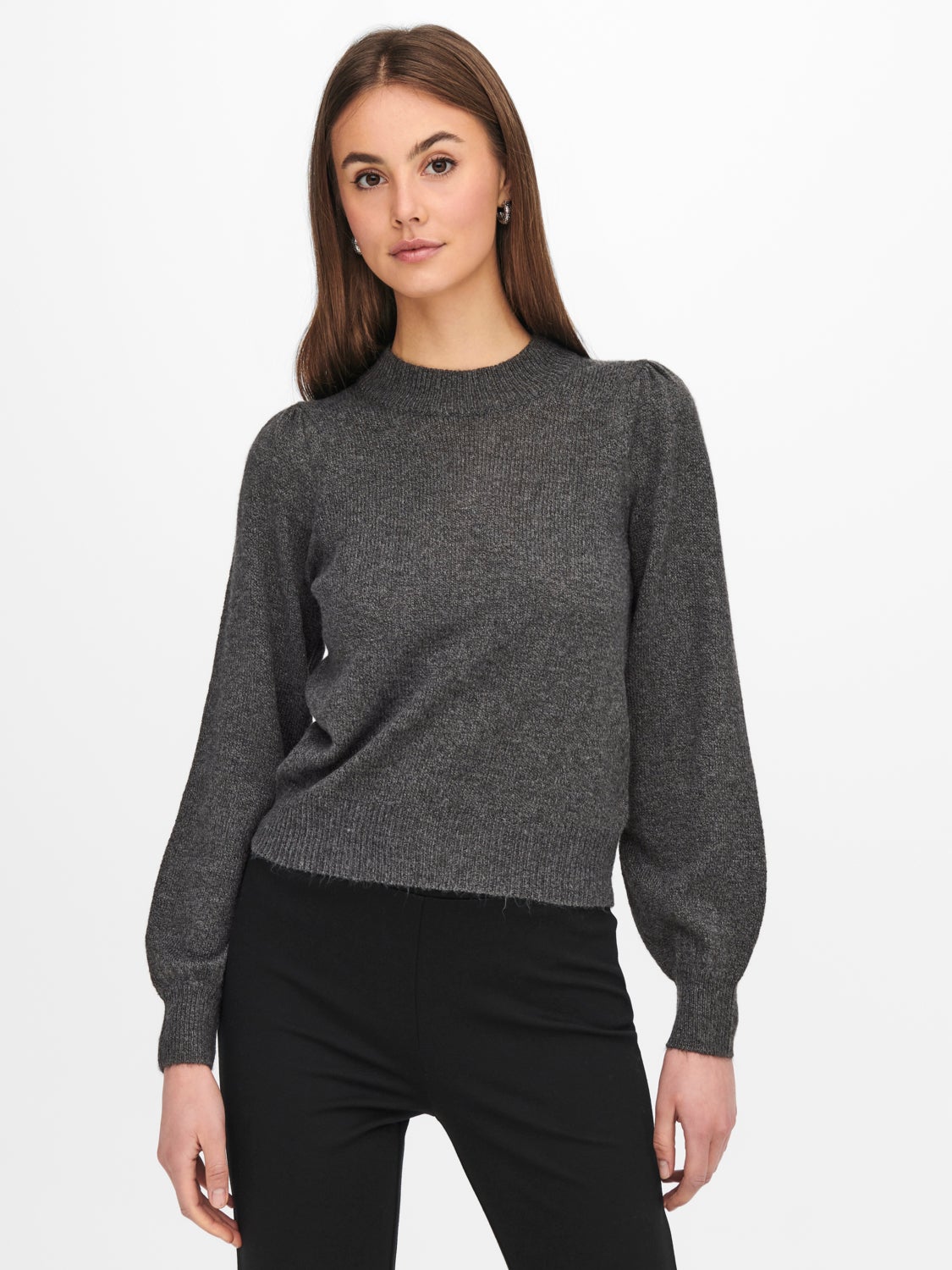 High neck knitted pullover
