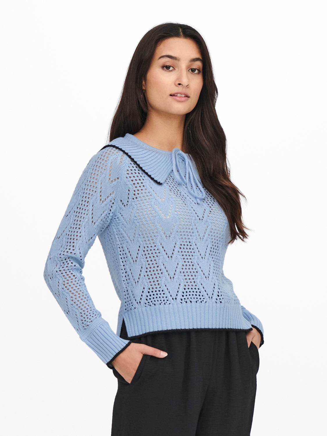 Collar Knitted Pullover