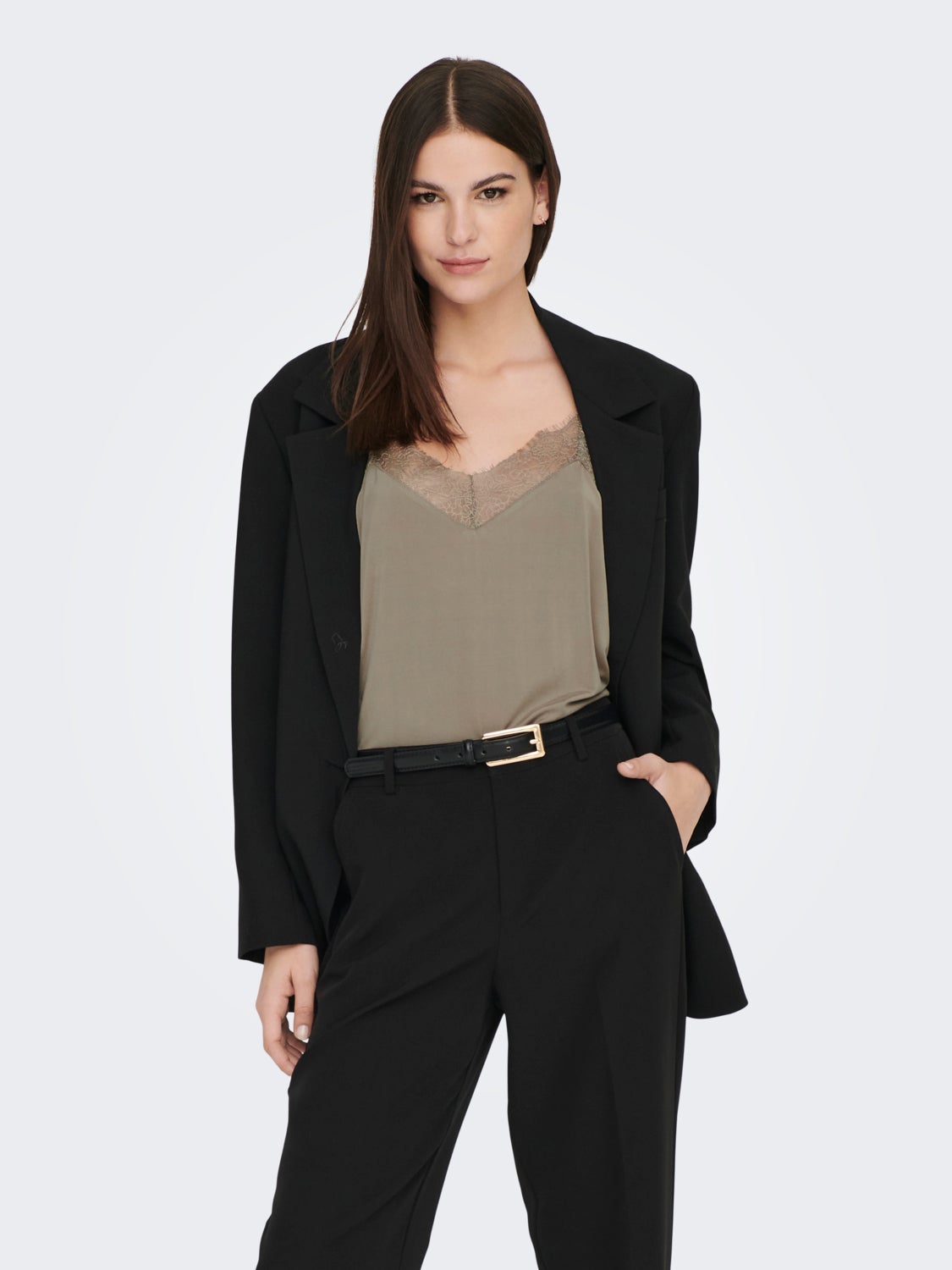 Lace detailed top with thin straps