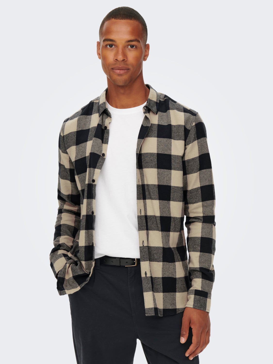 Slim fit checked shirt
