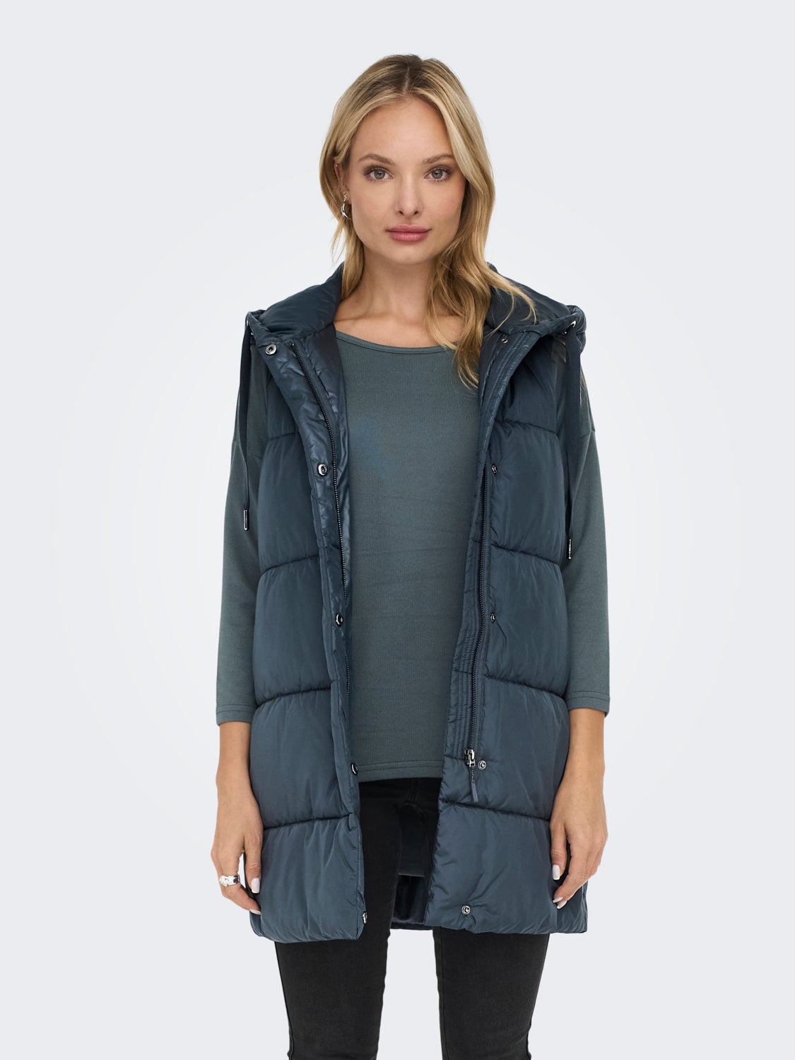 Hooded puffer vest