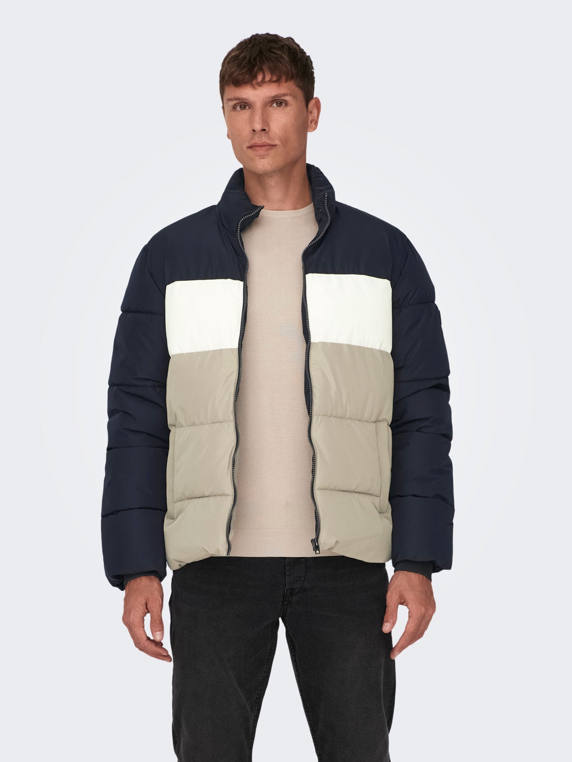 Quilted High Neck Jacket