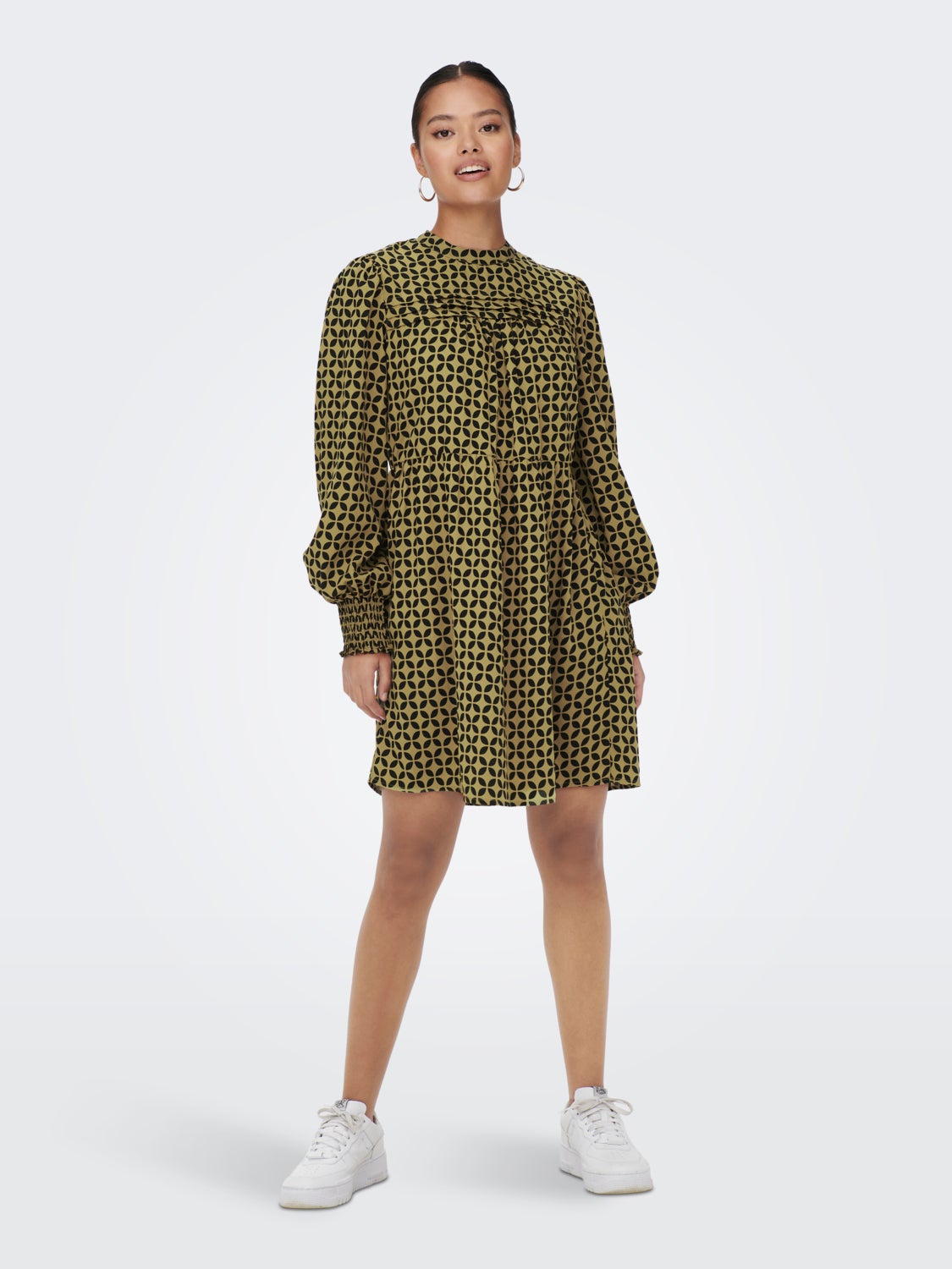 Patterned Long Sleeved dress
