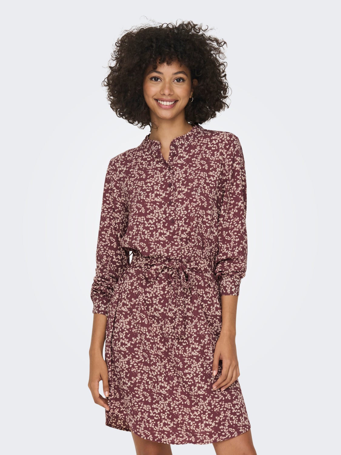 Regular Fit China Collar Short dress