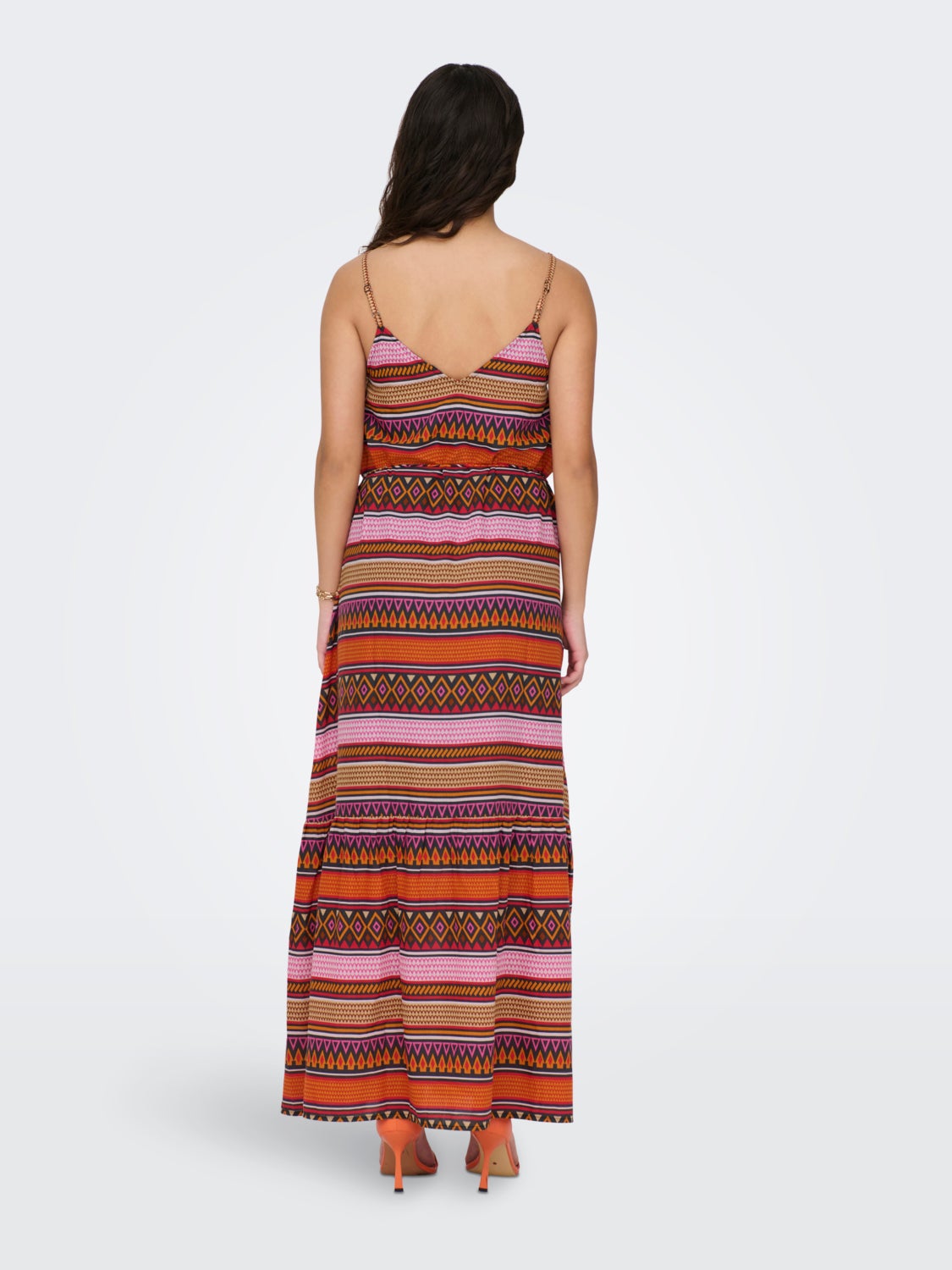 Maxi dress with thin straps