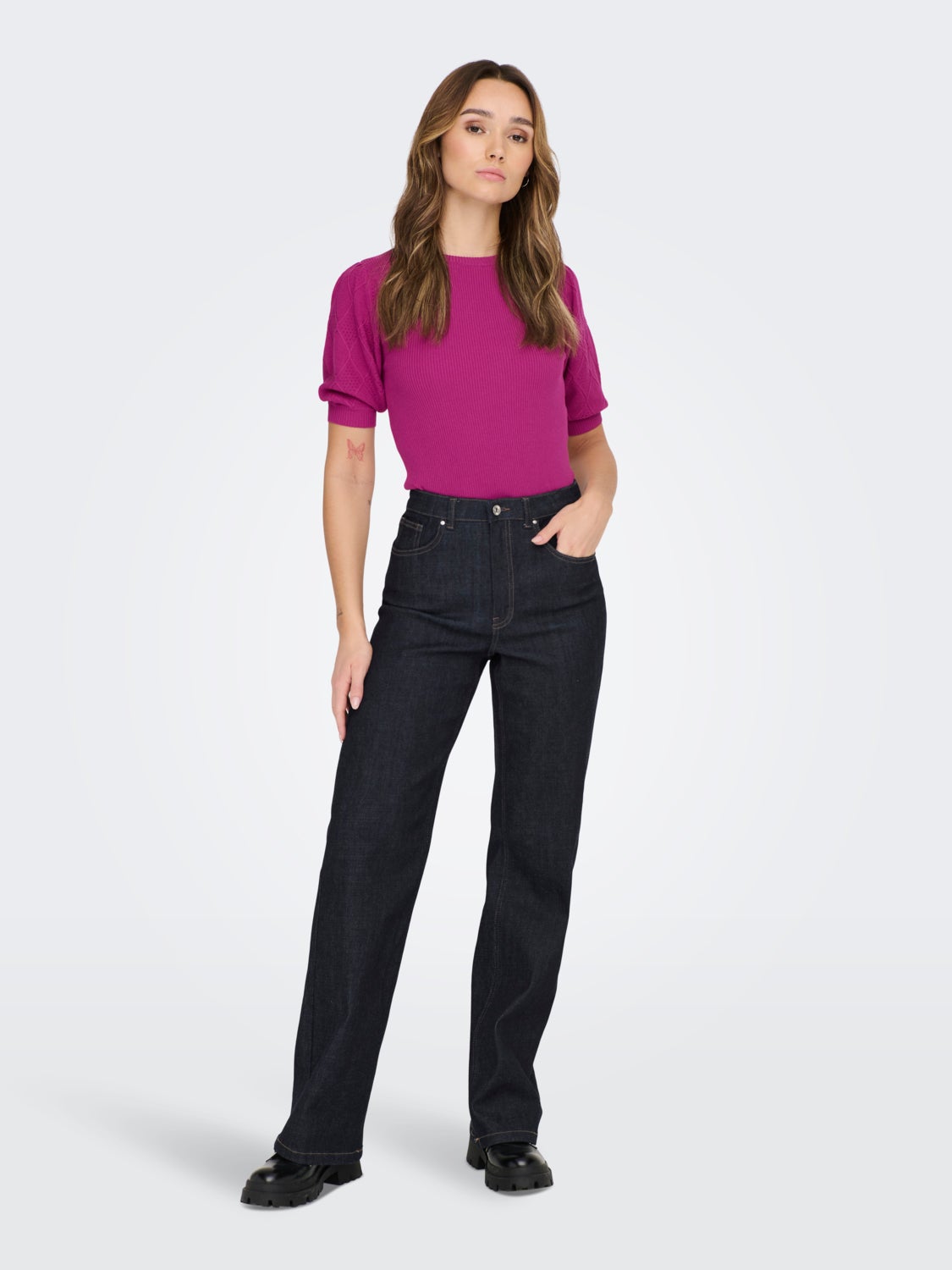 O-Neck Puff sleeves Pullover