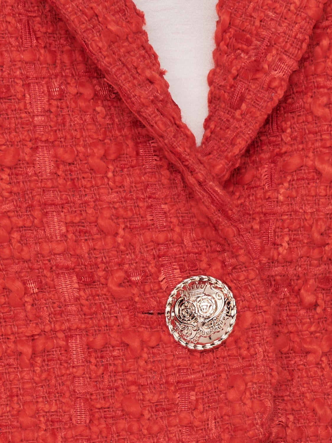 Cropped texture blazer