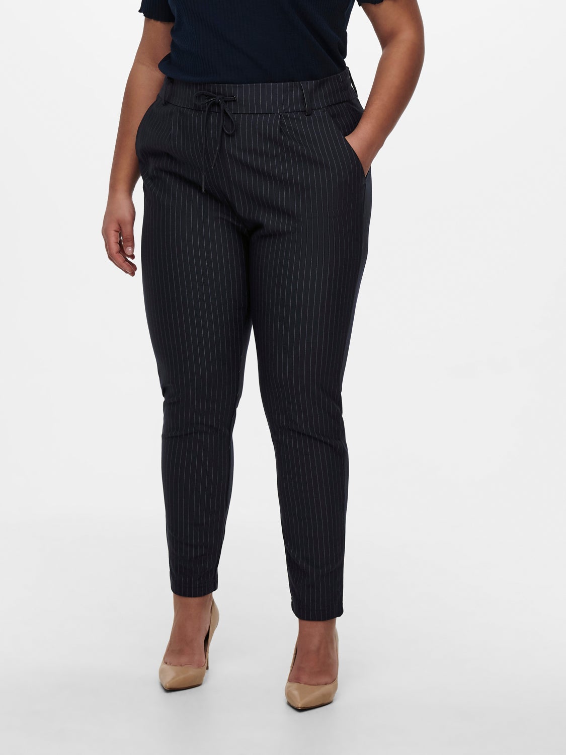 Curvy pinstriped Trousers
