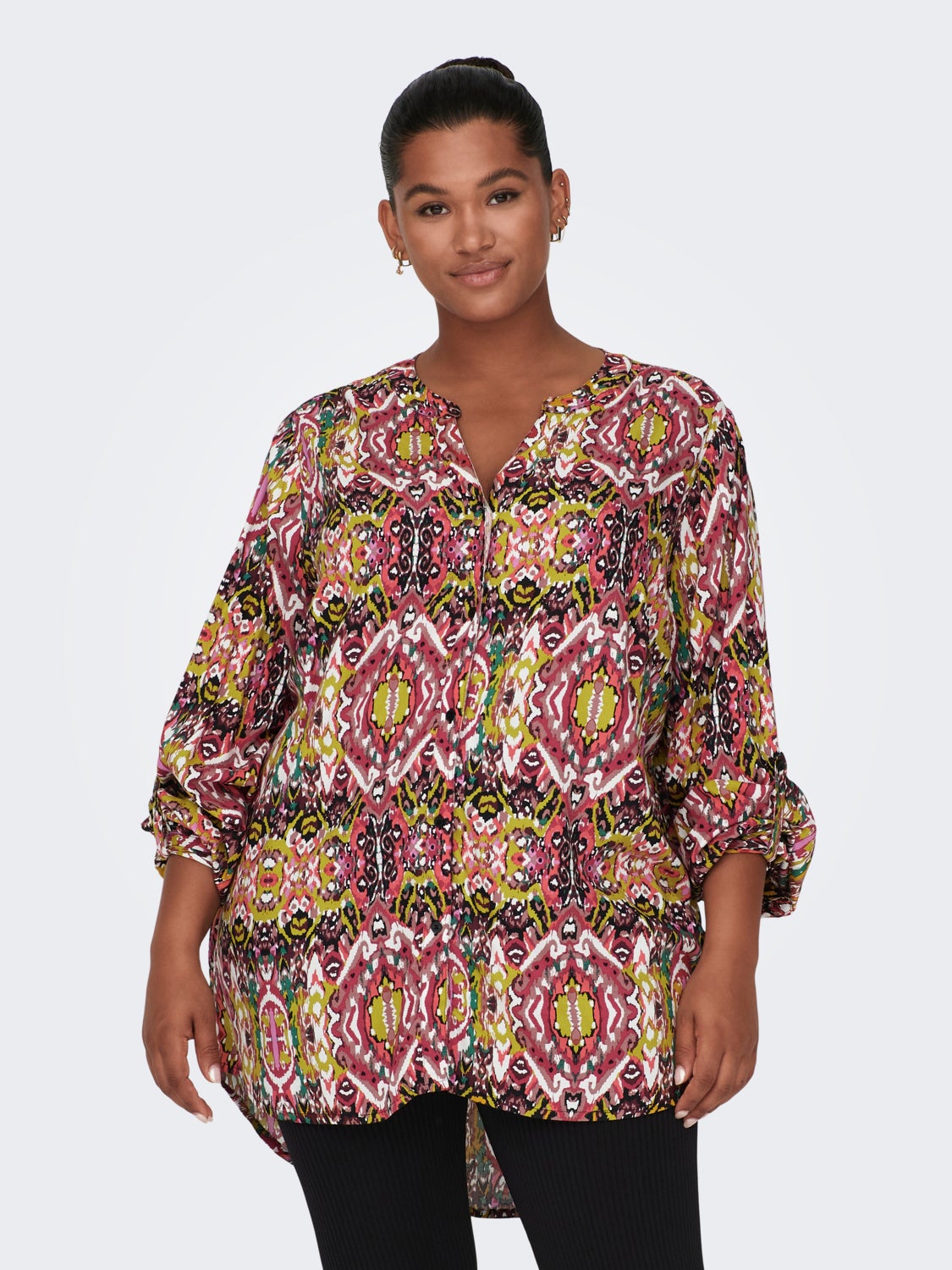 Curvy viscose shirt