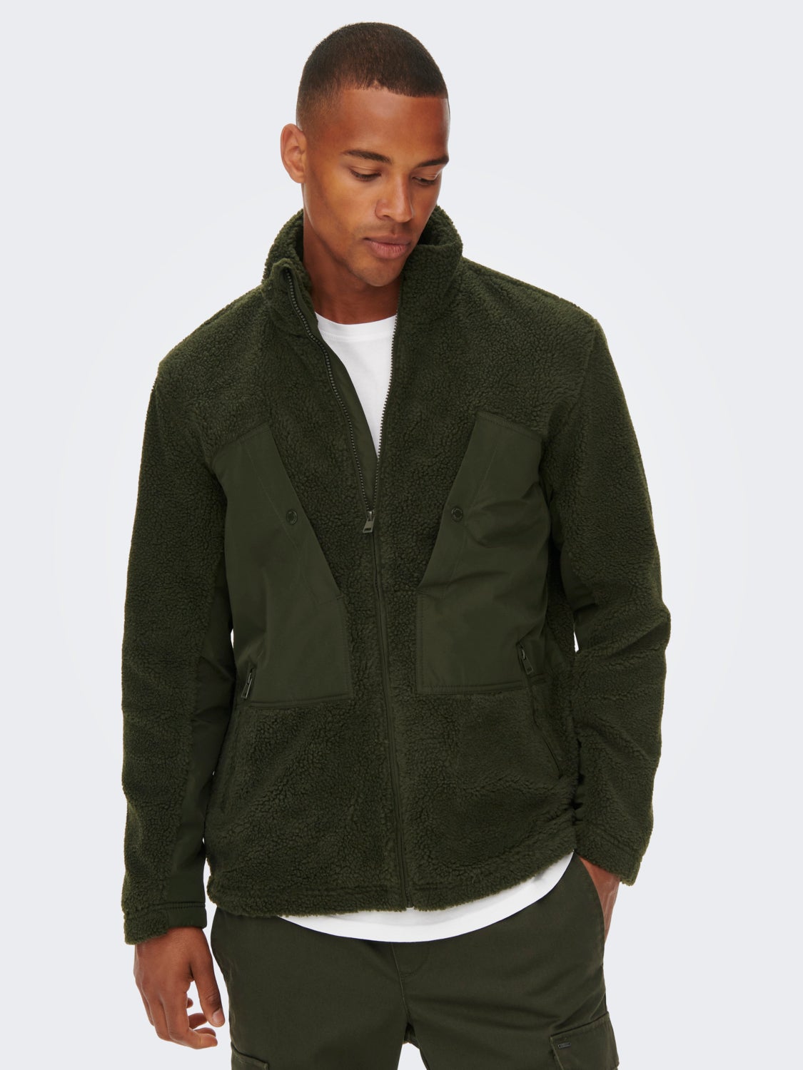 Sherpa mix jacket
