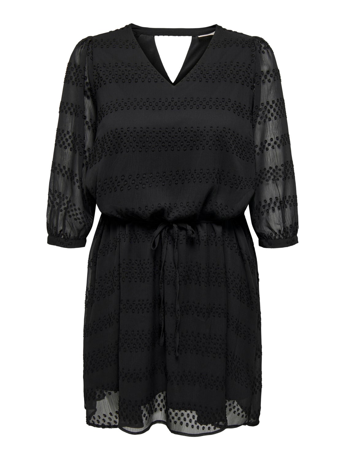 Curvy 3/4 sleeved knee Dress