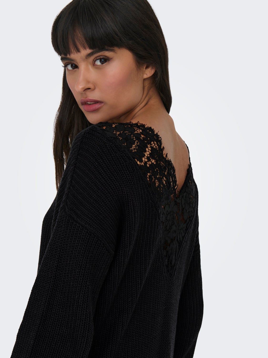 Petite o-neck knitted dress