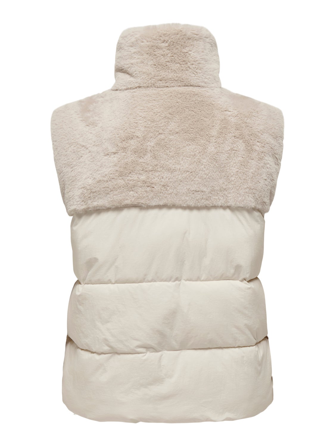 Faux fur puffer gilet