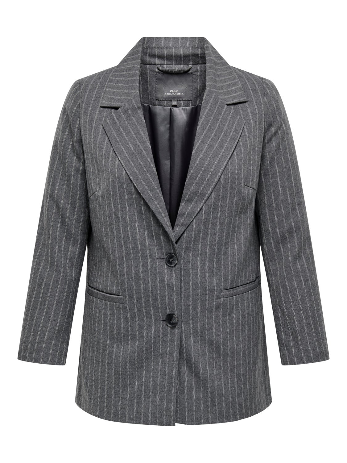 Curvy striped blazer