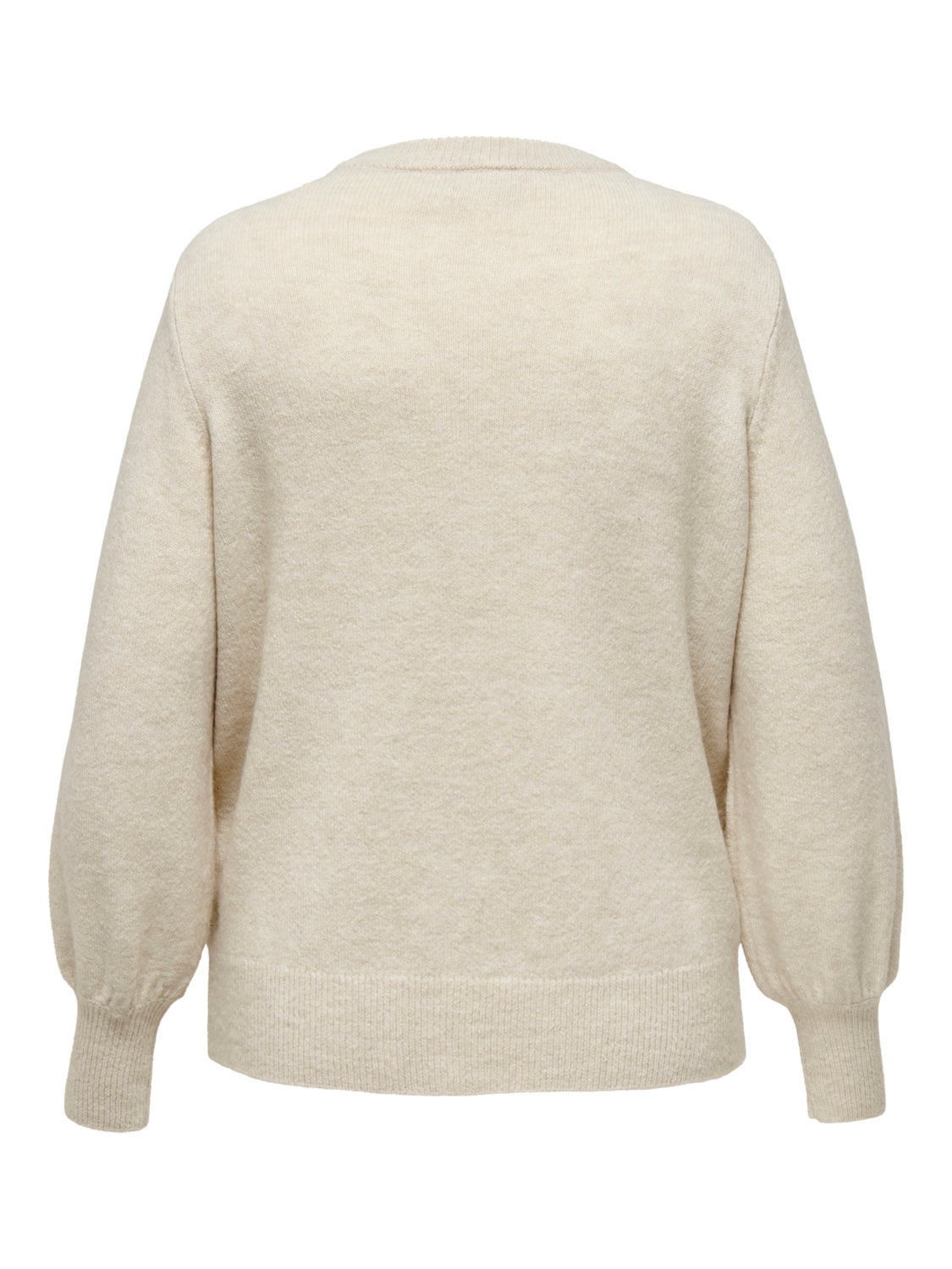 Curvy o-neck knitted pullover