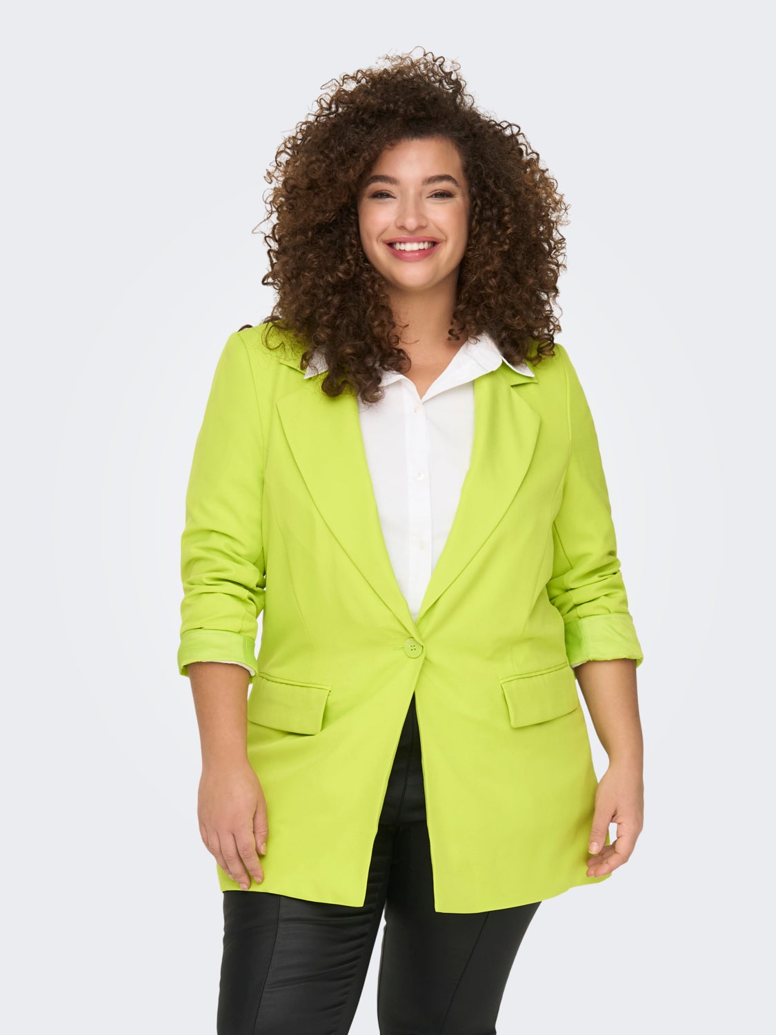 Curvy Solid colored Blazer