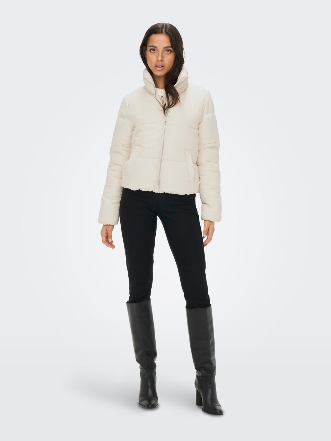 High neck short jacket