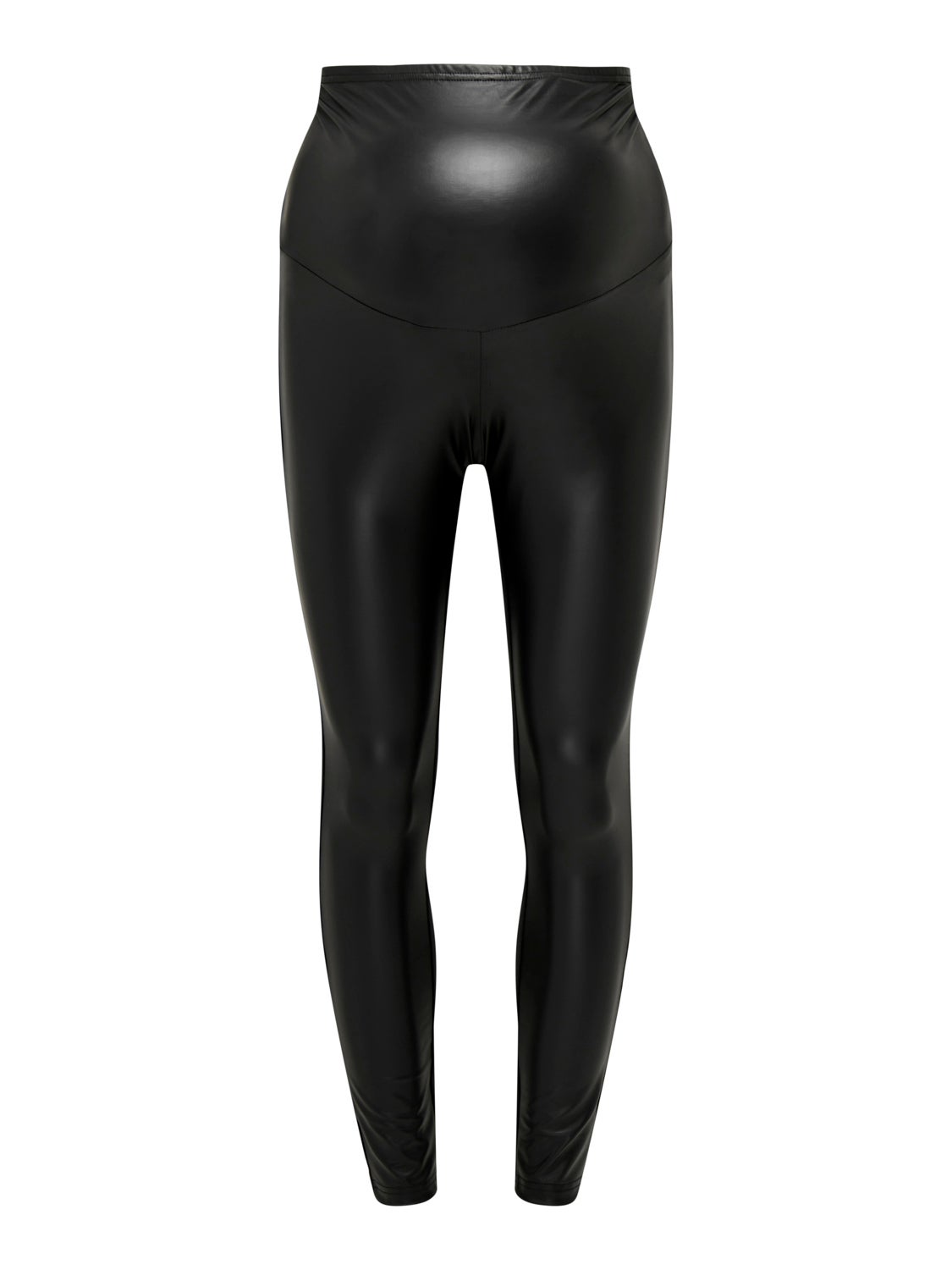 Jersey leggings with coated front