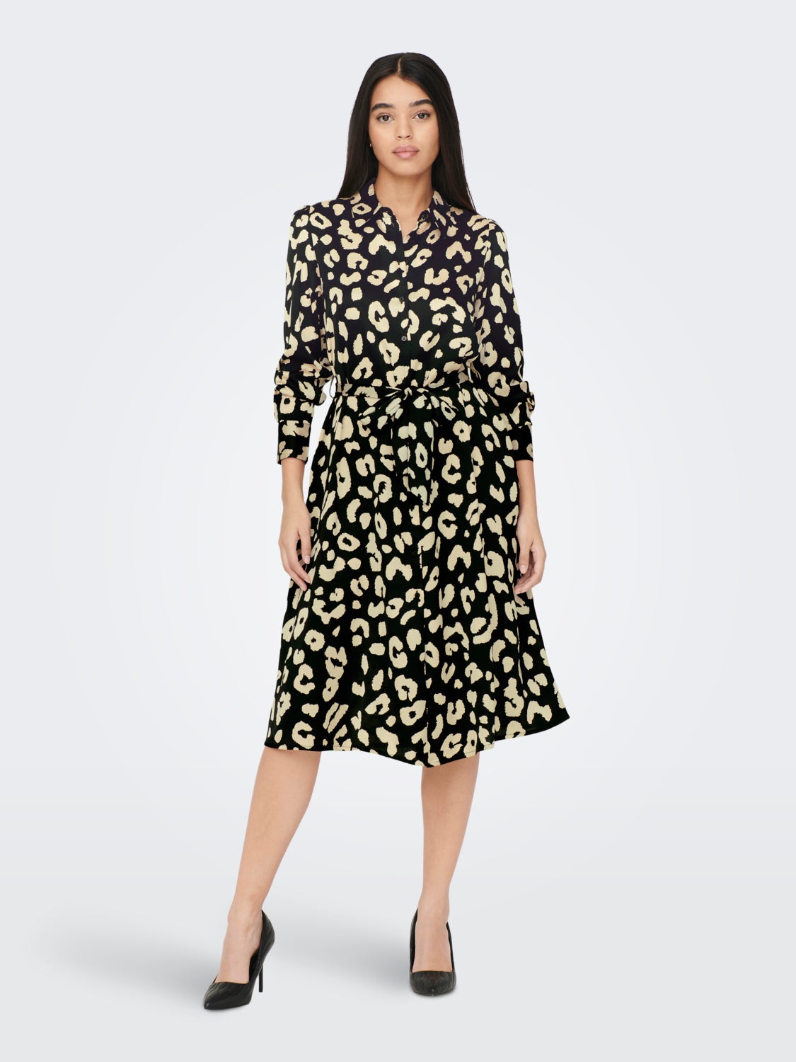 Long sleeved midi Shirt dress