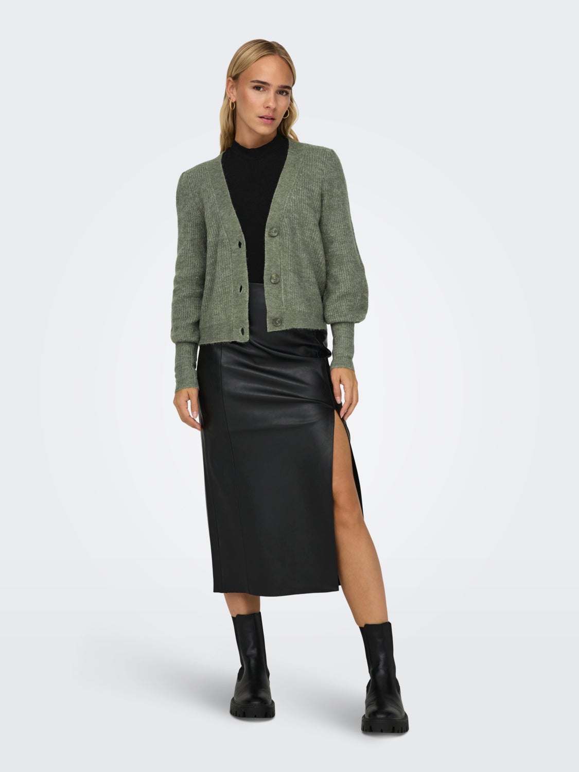 Rib Knitted Cardigan