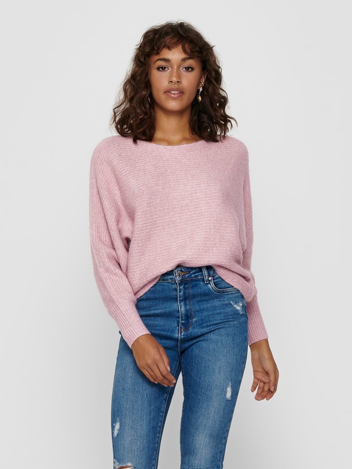 Batwing Knitted Pullover