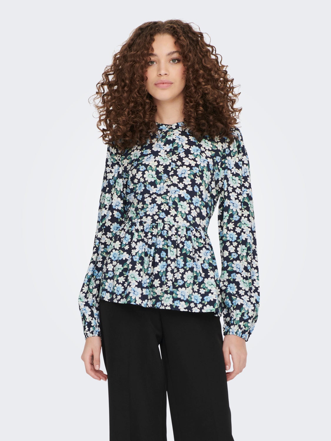 Printed peplum top