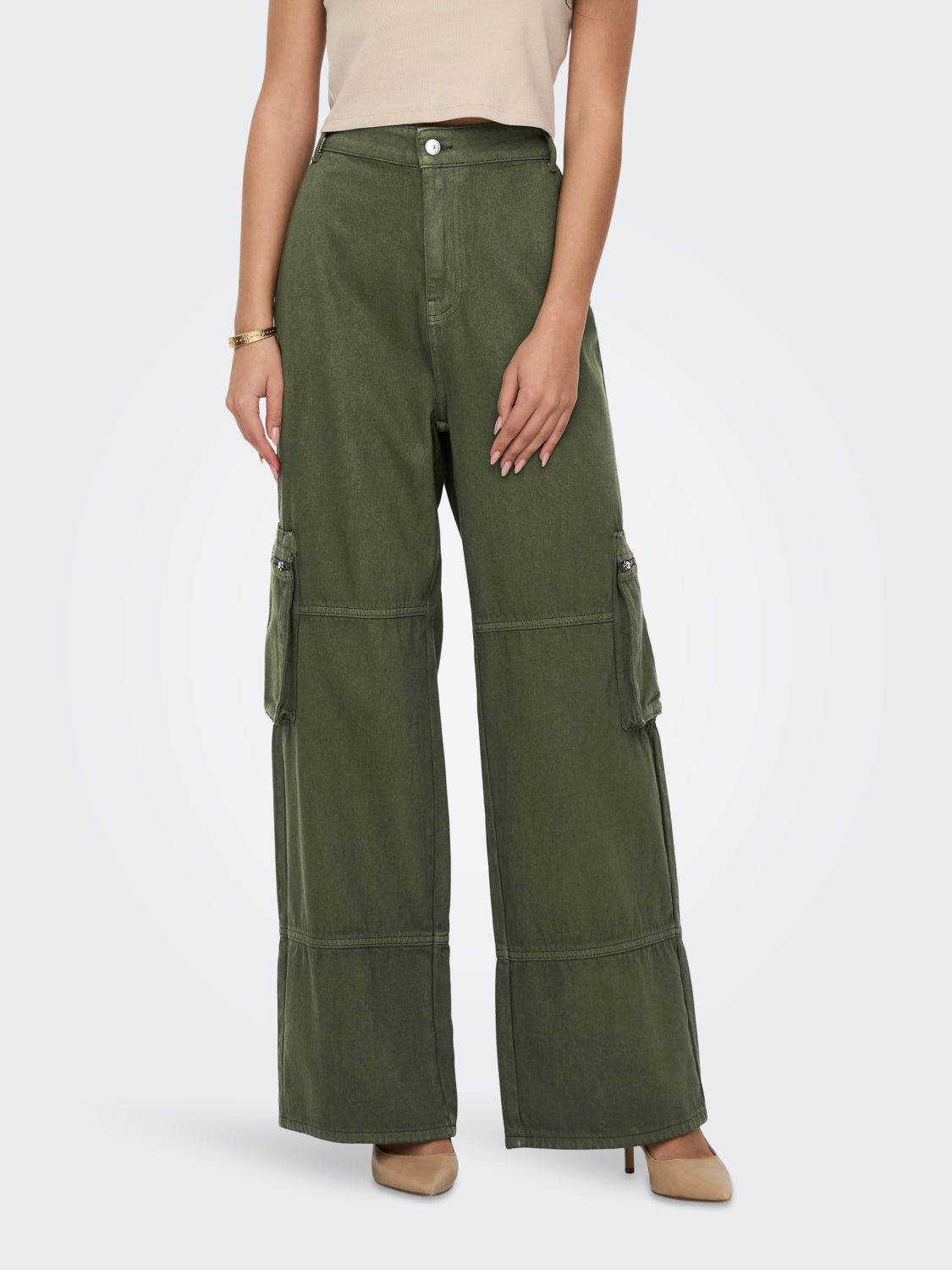 ONLCARO REG WAIST LOOSE CARGO DNM AZ