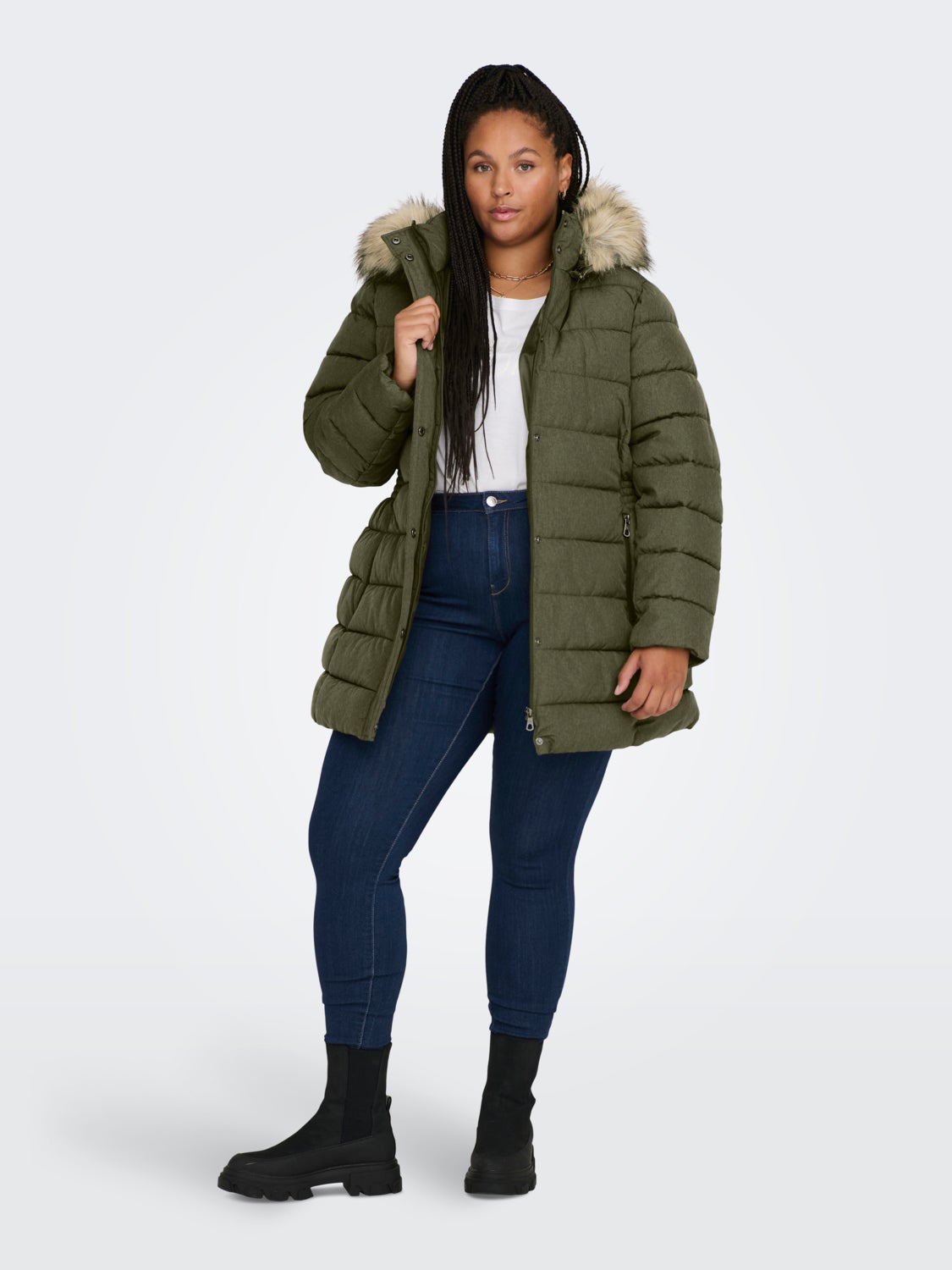 Curvy long Quilted jacket
