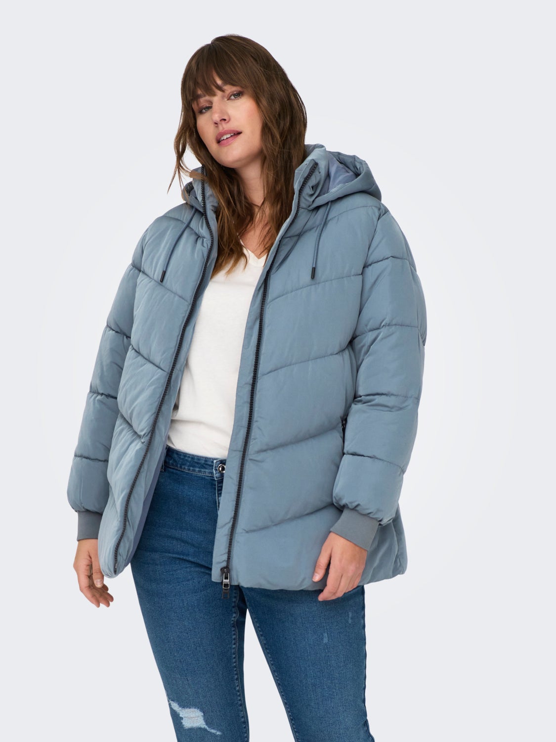 curvy Puffer jacket with hood