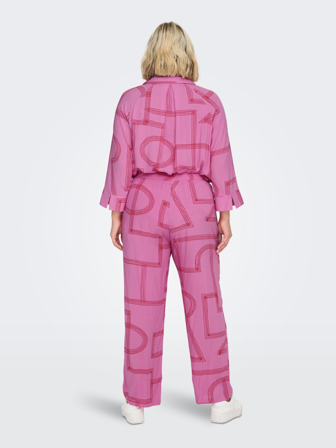 Curvy printed trousers