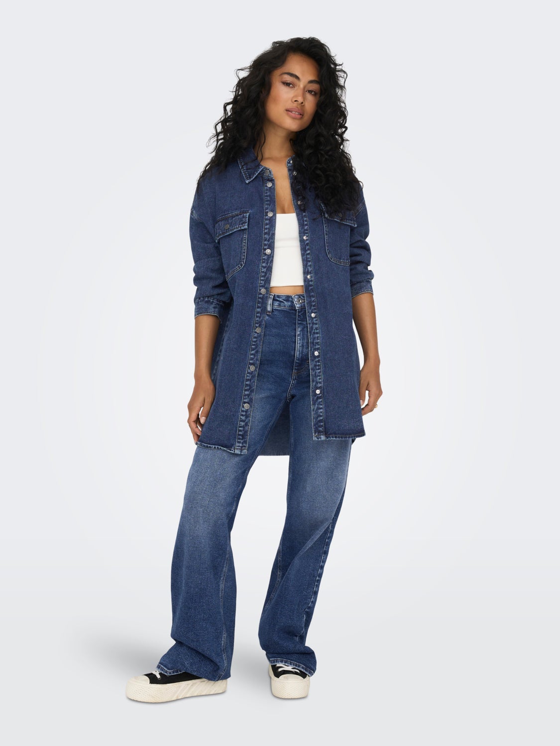 Denim shirt with pockets