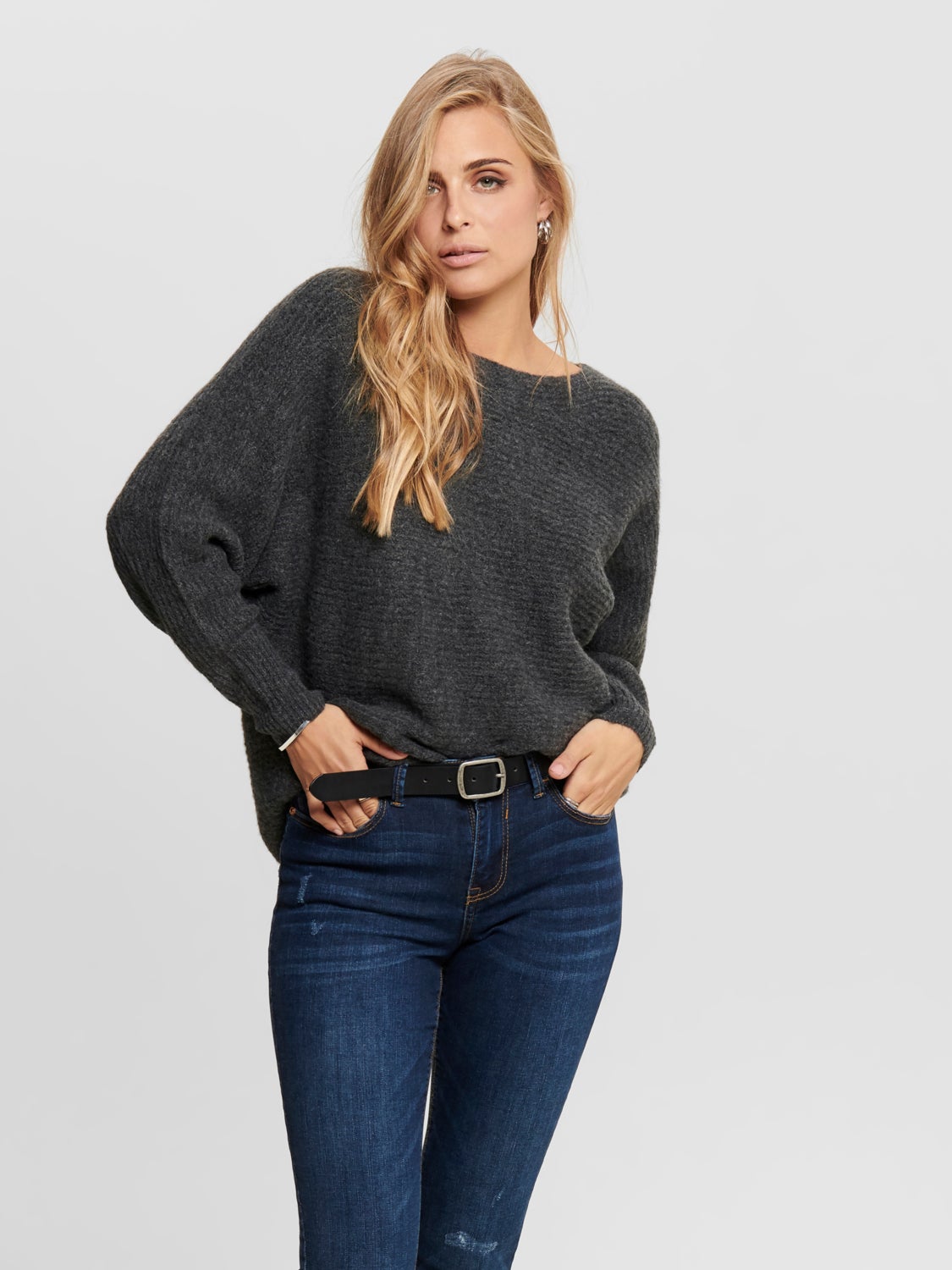 Batwing Knitted Pullover