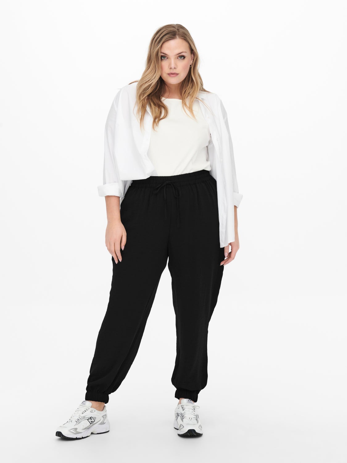 Curvy Elastic Ankle Trousers