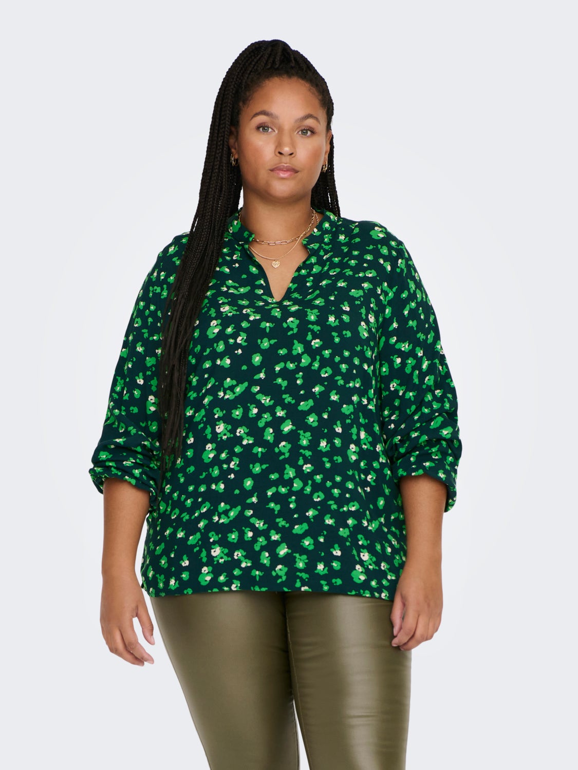 Curvy 3/4 sleeved Blouse