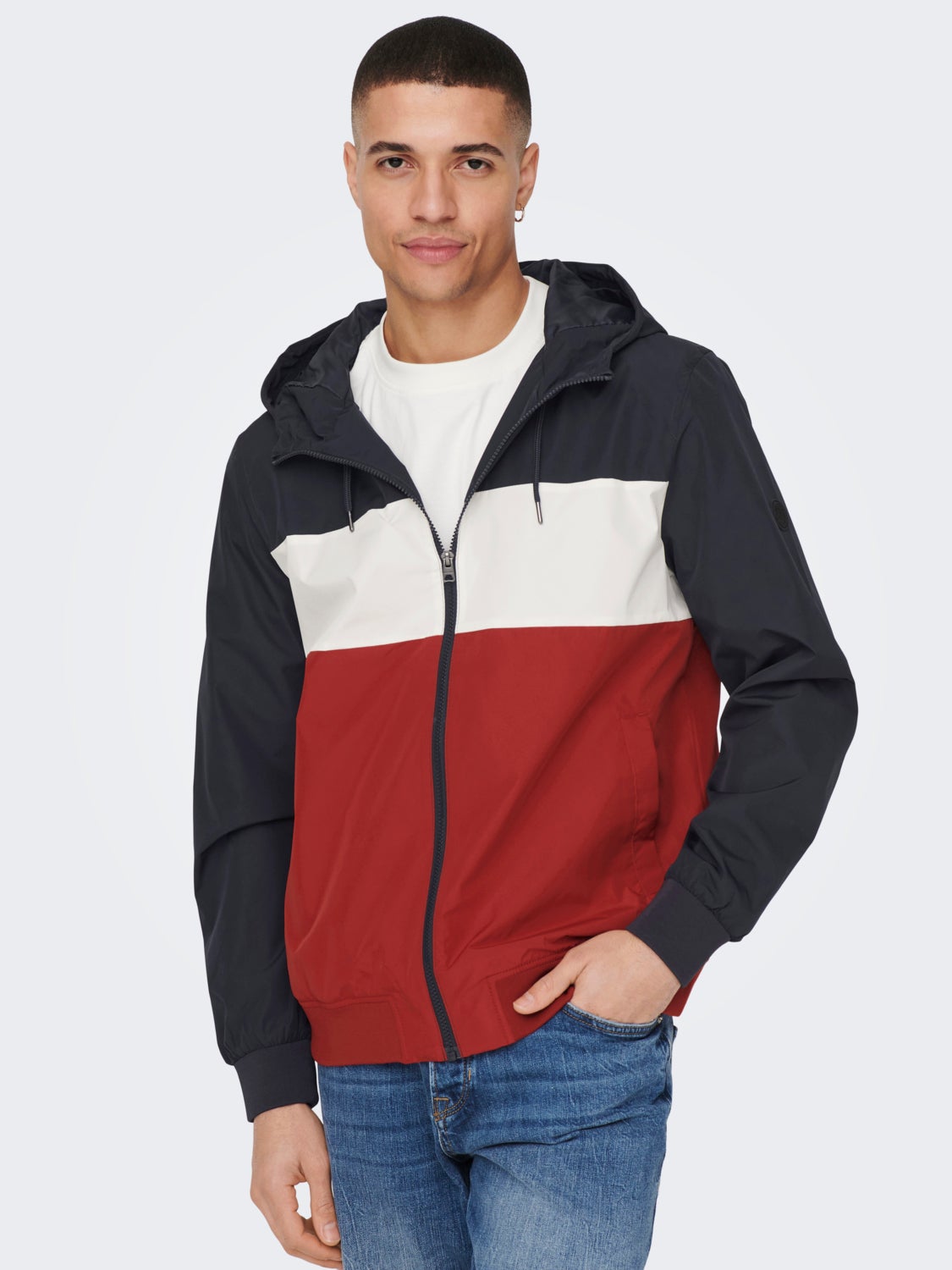 Shell jacket with hood