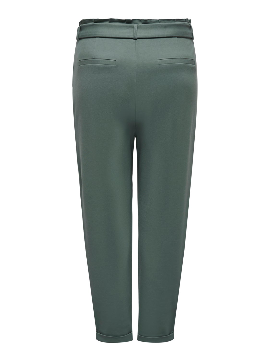 Curvy tie belt viscose pants