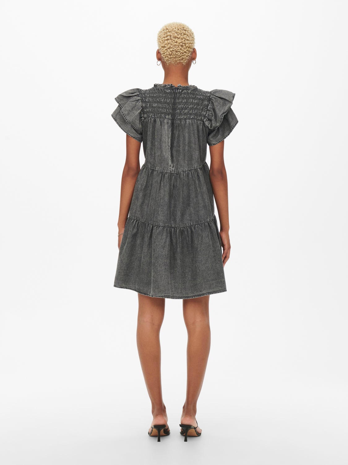 Frill detailed smock Denim Dress