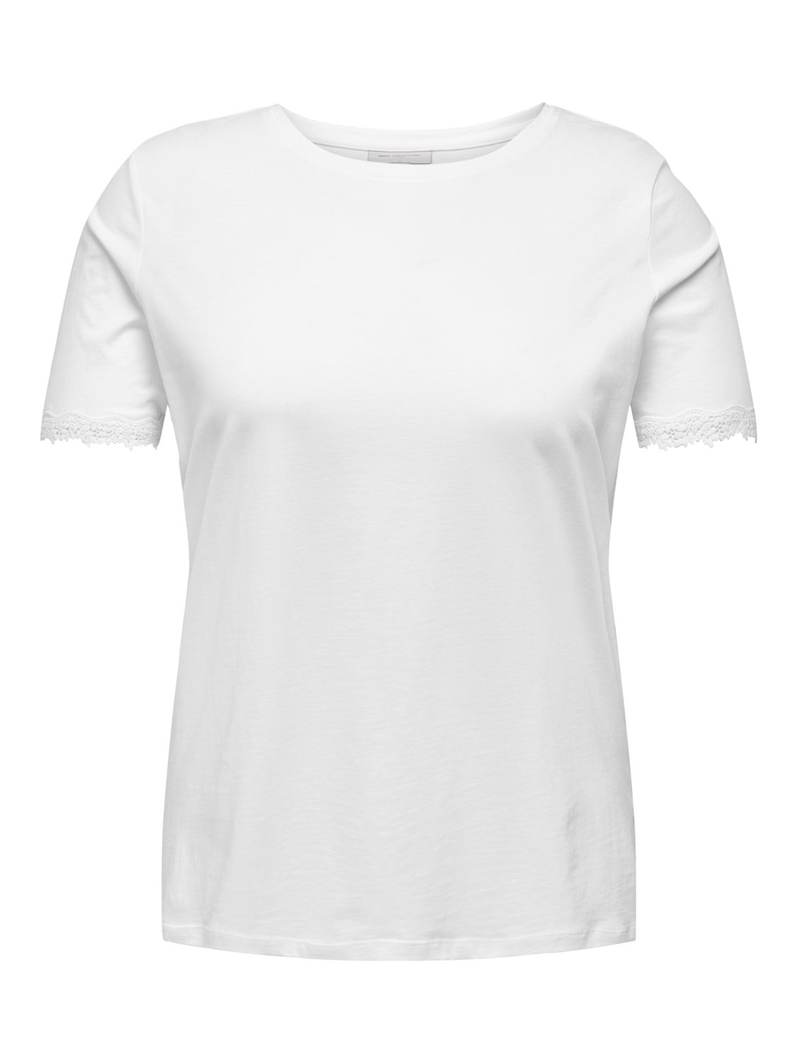 Curvy lace trim t-shirt