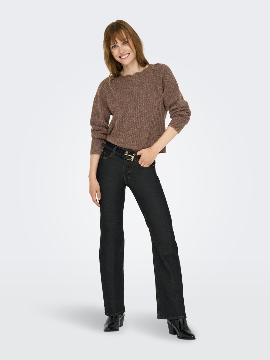 Boatneck Knitted Pullover