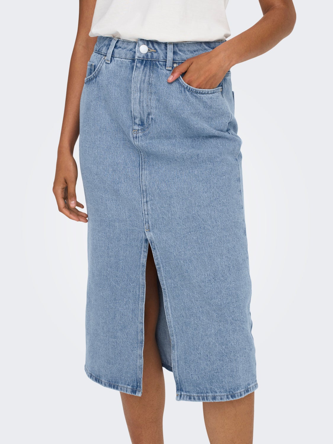 Midi denim skirt