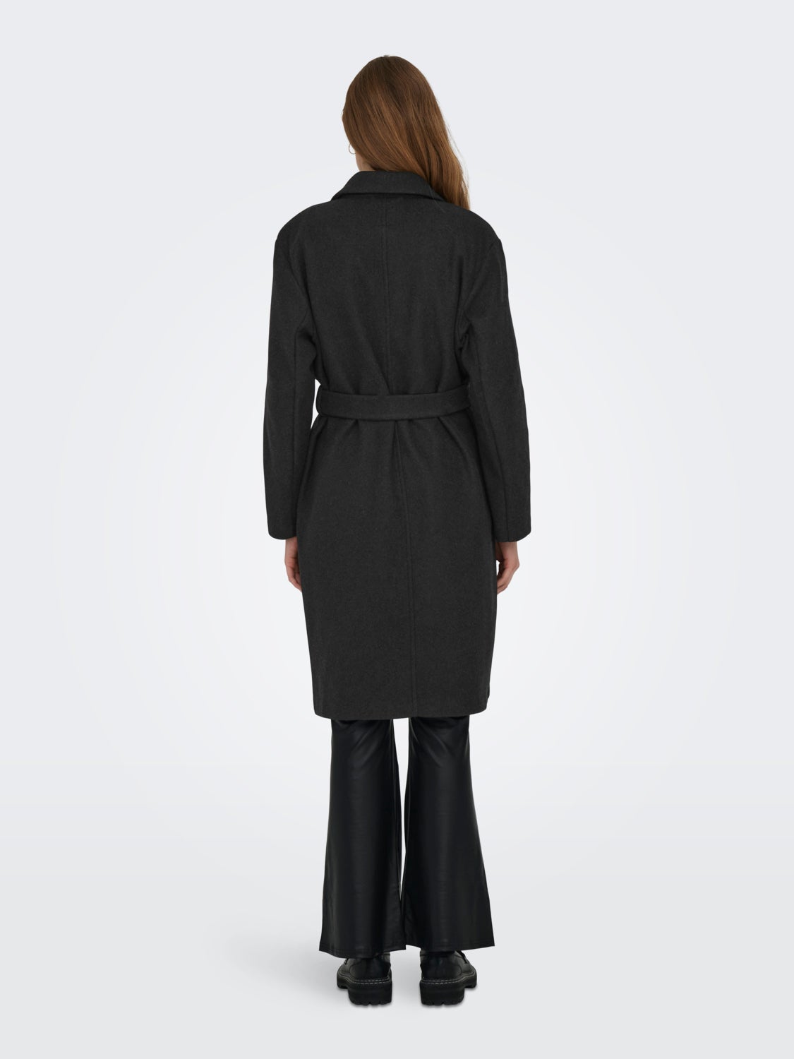 Long coat with belt
