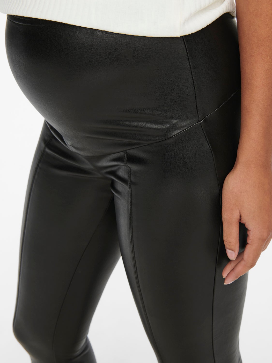 Mama leather look Leggings