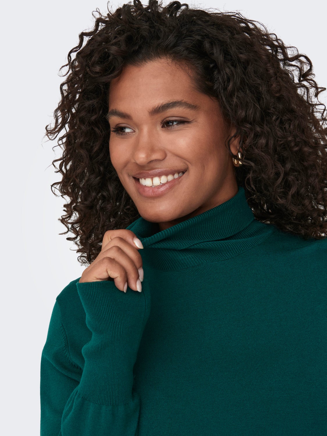 Curvy Rollneck Knitted Pullover