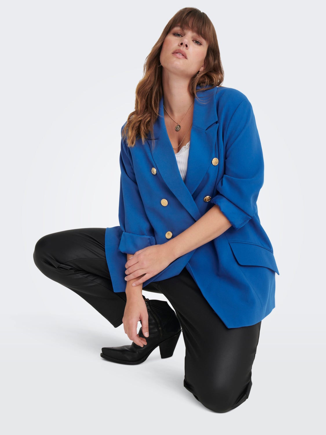 Curvy Button Blazer