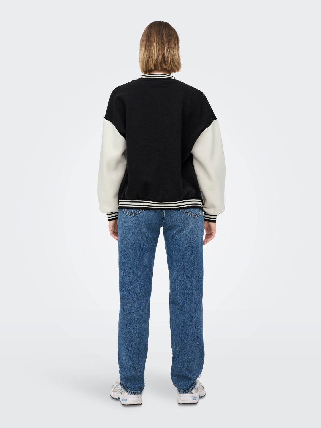 Detailed sweat bomber jacket