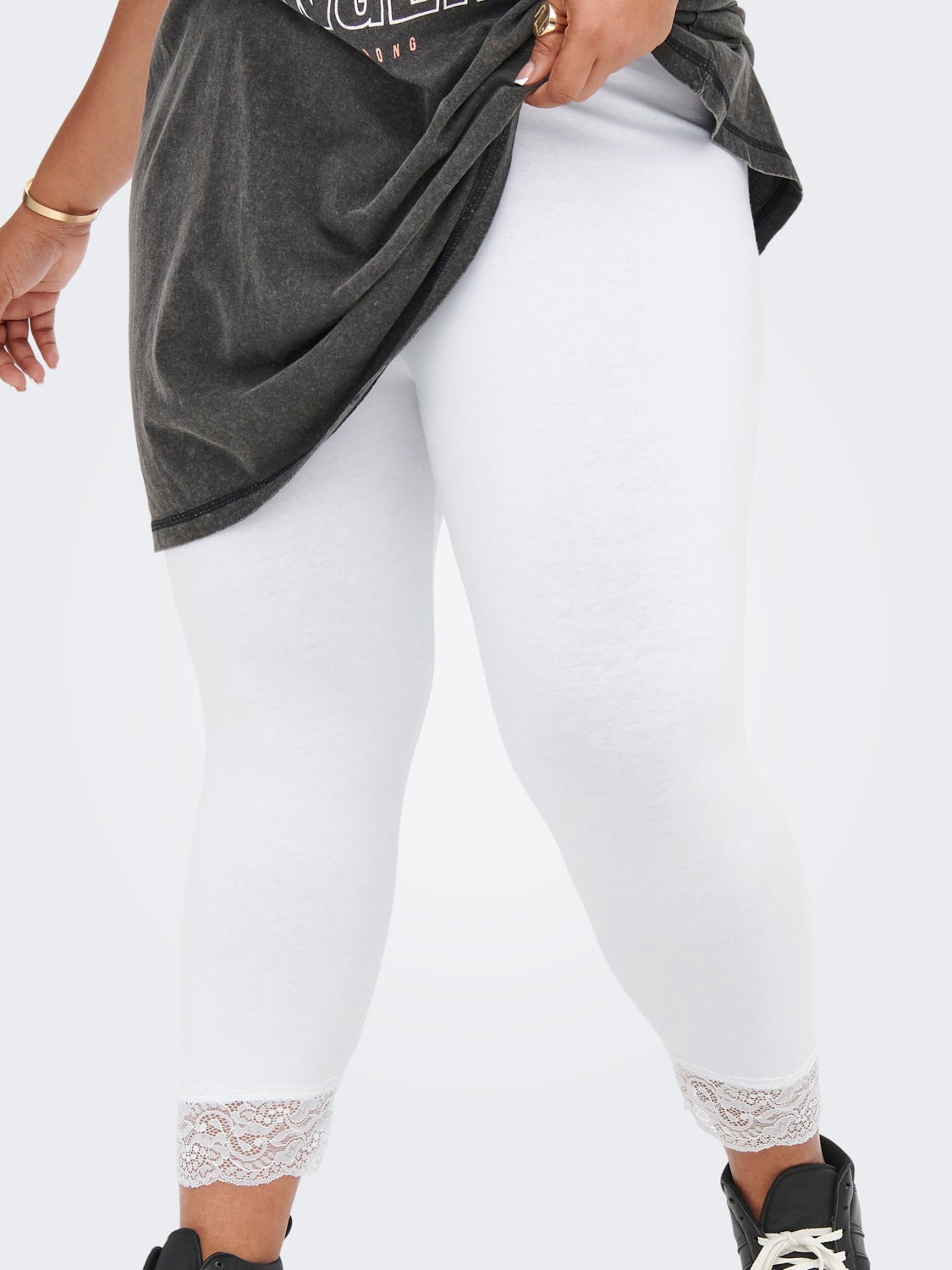 Curvy lace detail Leggings