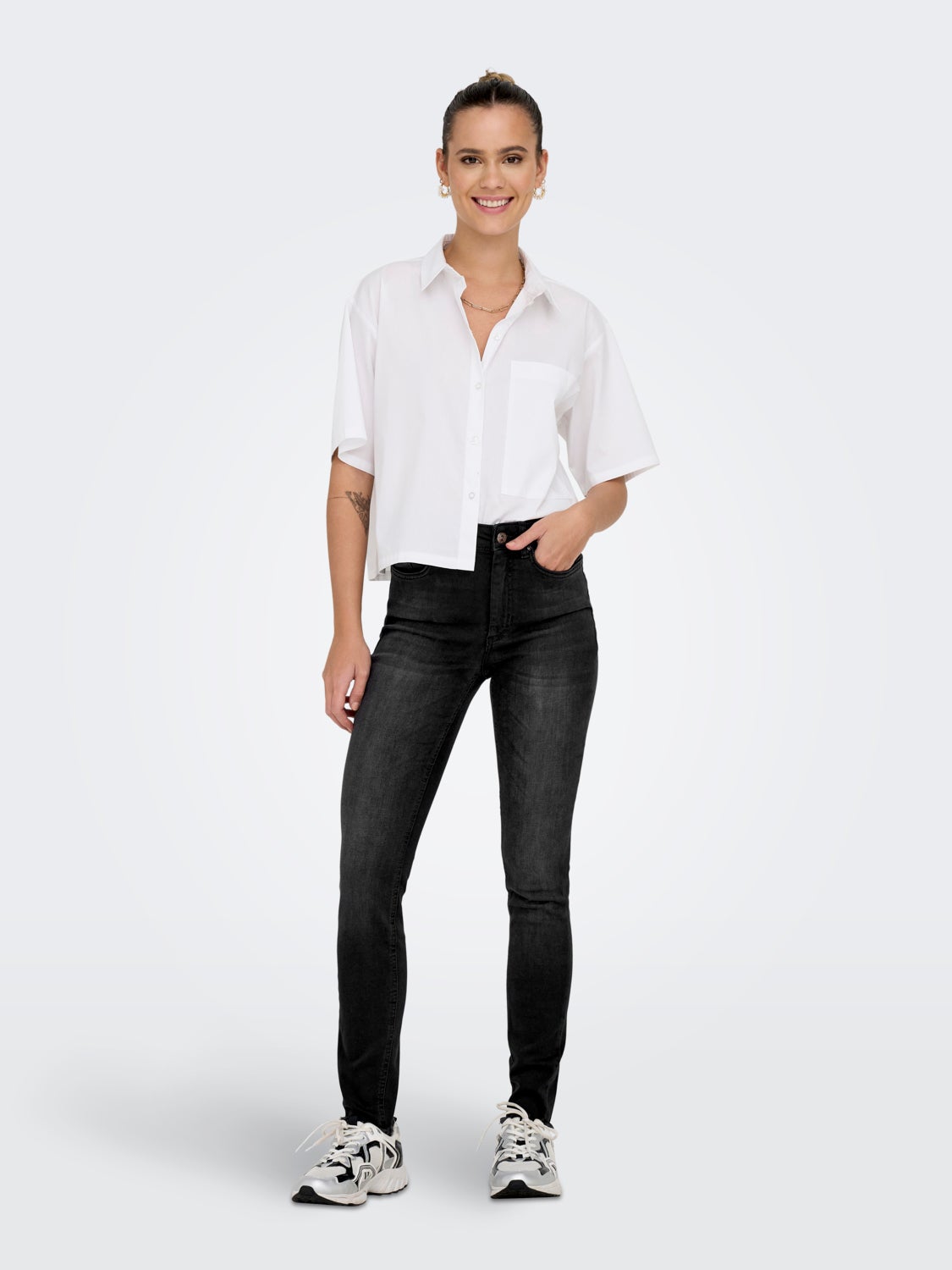 Skinny Fit High waist Raw hems Tall Jeans