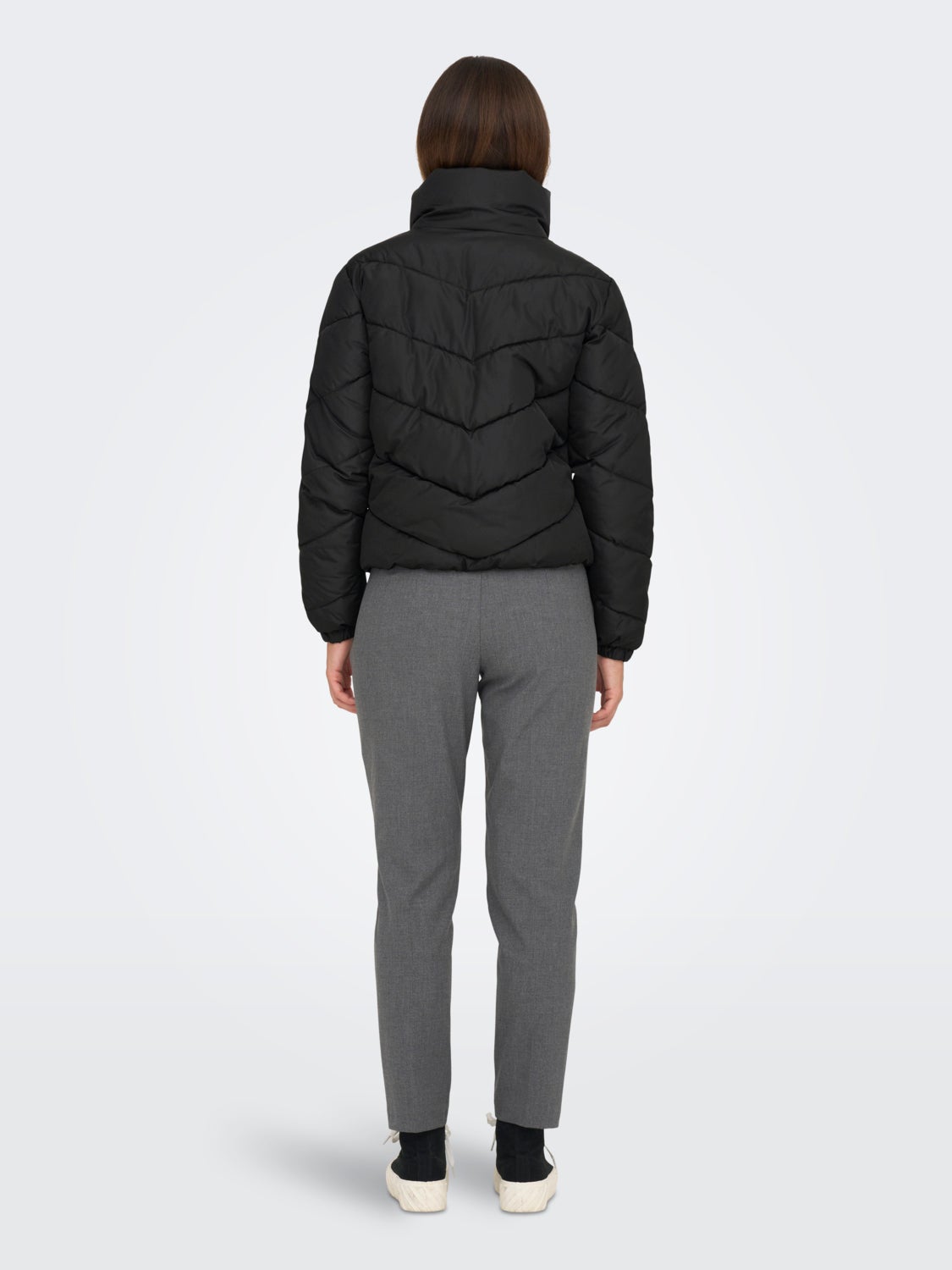 short jacket with high neck