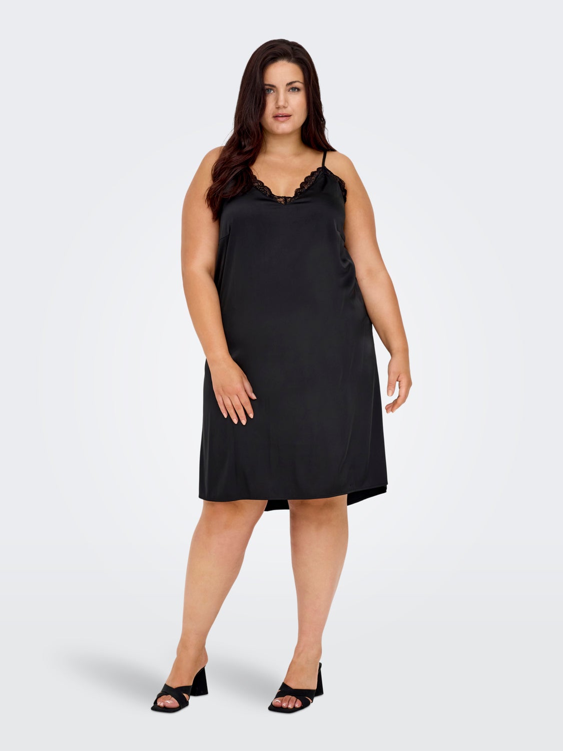 Curvy mini satin night dress
